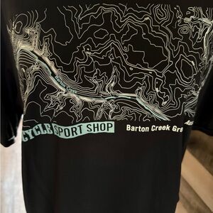 Patagonia Black Graphic T-Shirt with Map Design of Barton Creek Green Belt